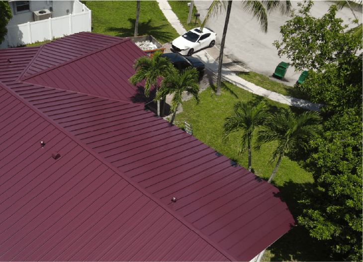 Red metal roof